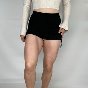 LOVERS + FRIENDS High Waisted Scrunch‎ Tie Shorts Casual Beach Lounge